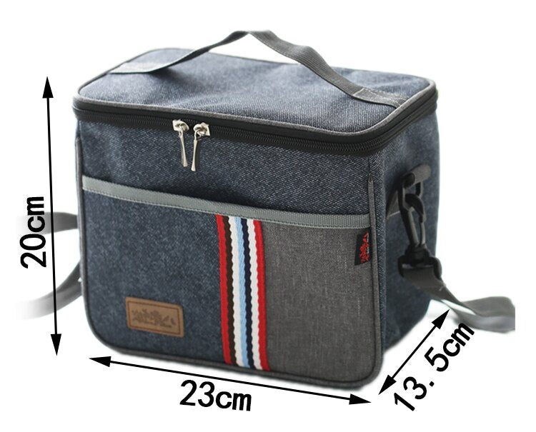 Oxford Lunch Bag Insulated Cooler Bento Bag Thermal Food Bag Carrier Accessories