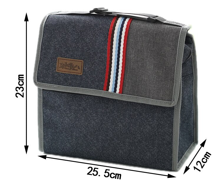 Oxford Lunch Bag Insulated Cooler Bento Bag Thermal Food Bag Carrier Accessories