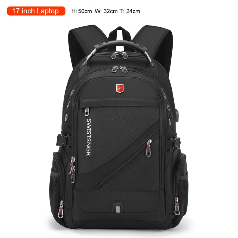 Anti-Thief Backpack Multifunctional Waterproof 17.3 Inch Laptop Bag USB Charging Travel Backpacks