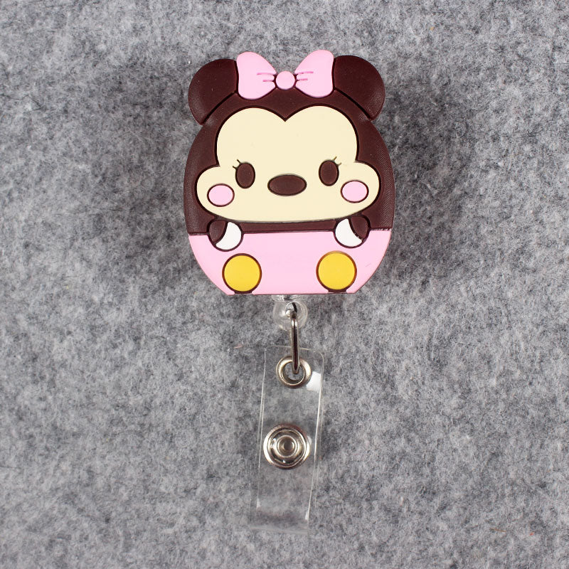 Large Size Disney Series Retractable Badge Reel ID Card Holder