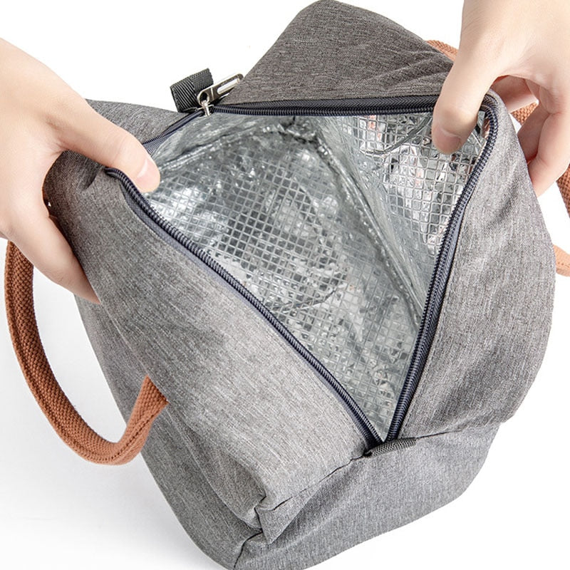 Portable Lunch Bag Women Thermal Cool / Heat for Meal Pack