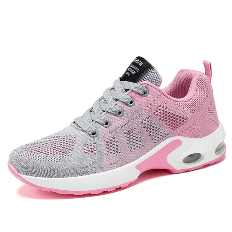 Ladies Casual Mesh Sneakers Flat Shoes Lightweight