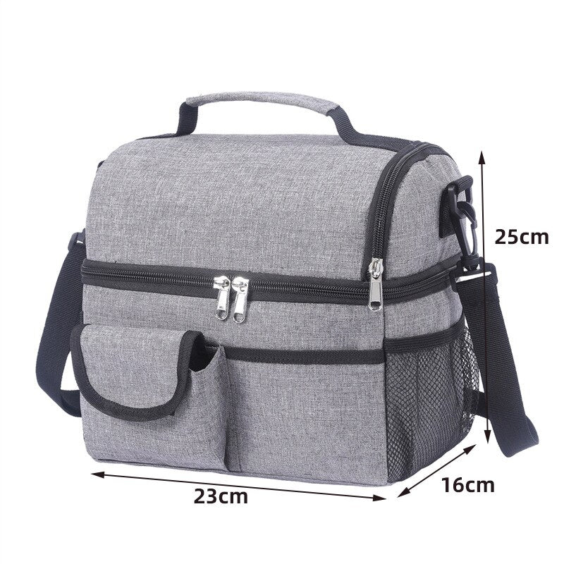 Portable Lunch Bag Women Thermal Cool / Heat for Meal Pack