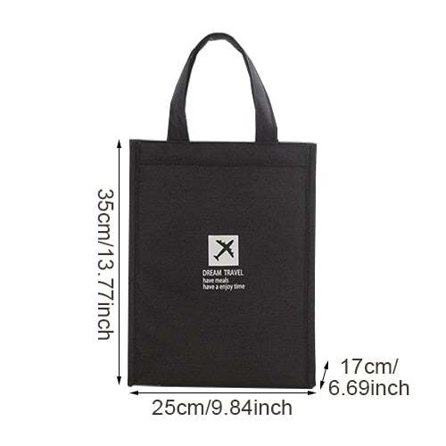 Thermal Lunch Bag Women Portable Insulated Cooler Bento Tote Family Travel Picnic Drink Fruit Food Fresh Organizer Accessories