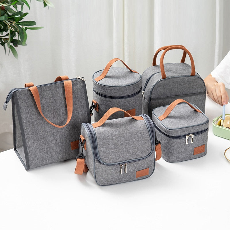 Portable Lunch Bag Women Thermal Cool / Heat for Meal Pack