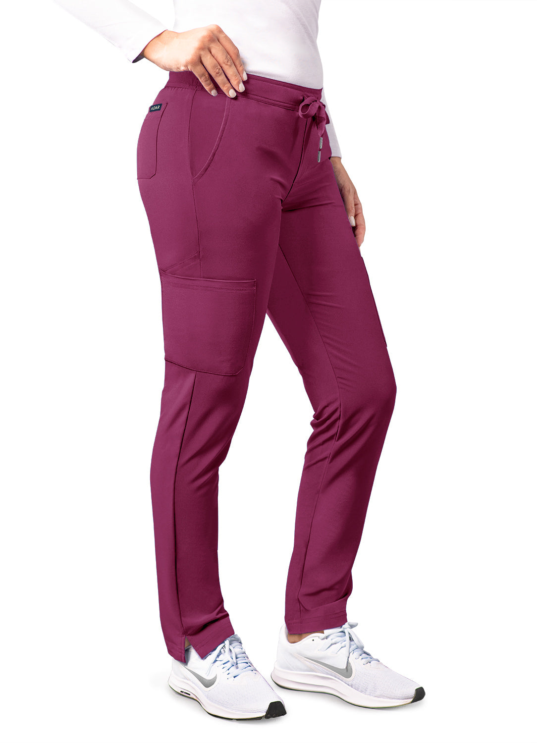 ADAR Addition Women's Skinny Leg Cargo Drawstring Pant Petite