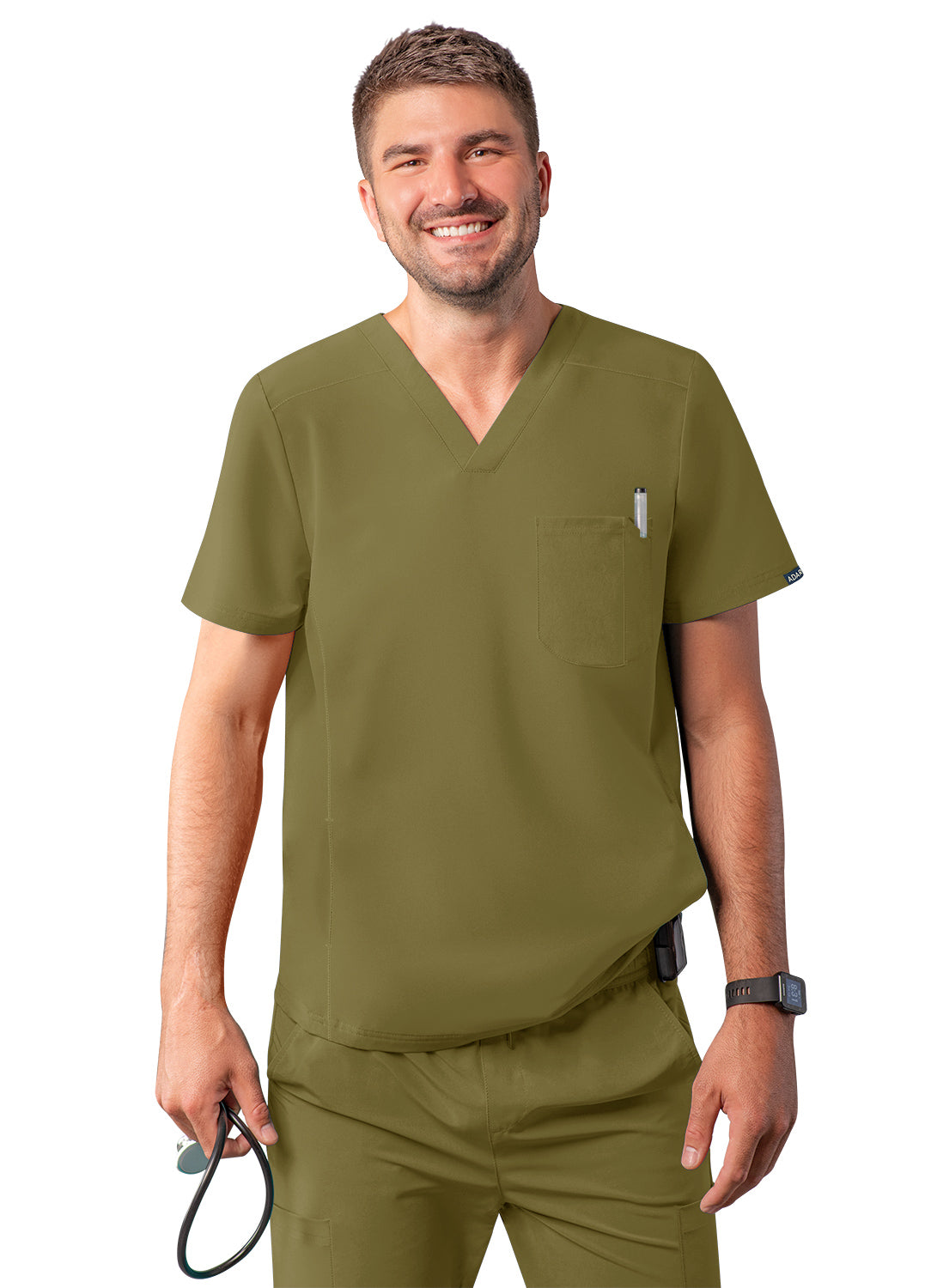 ADAR Addition Men's Go-Everyday Cargo Scrub Set