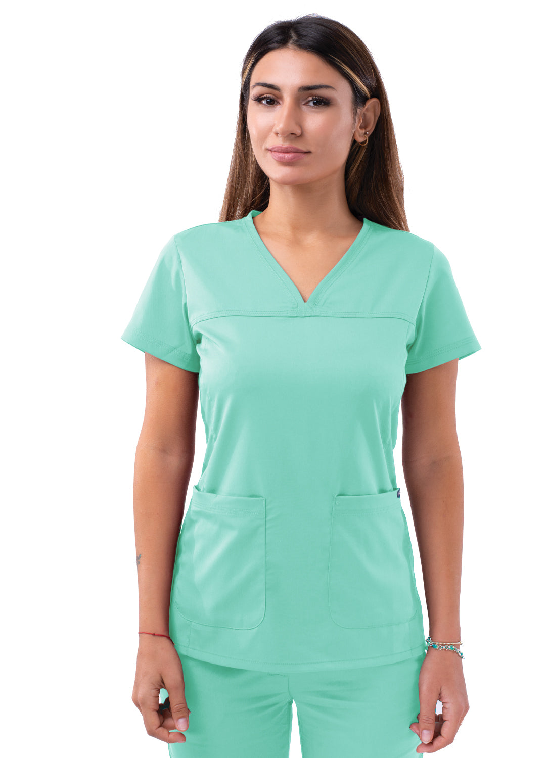 ADAR Pro Women's Sweetheart V-neck Scrub Top