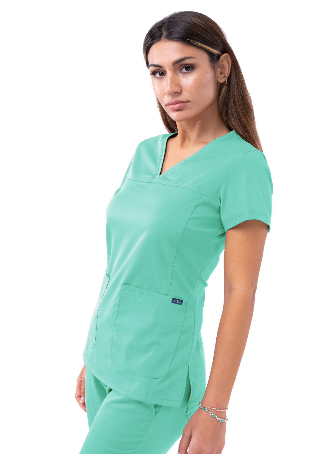 ADAR Pro Women's Sweetheart V-neck Scrub Top