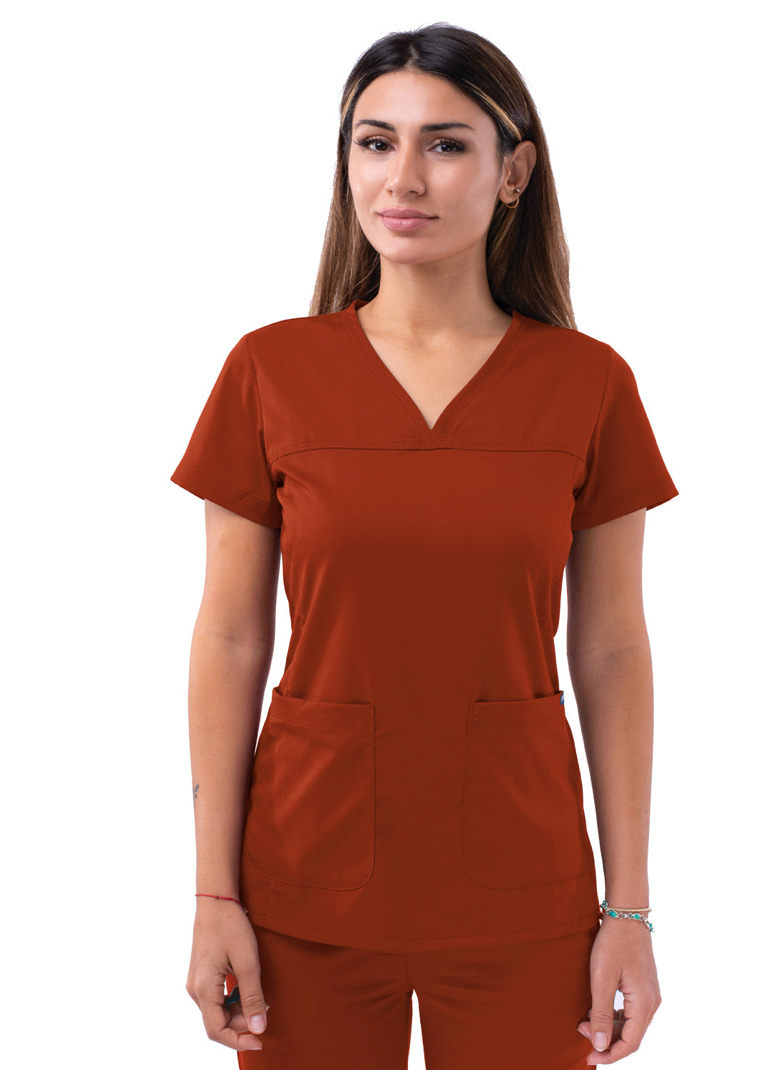 ADAR Pro Women's Sweetheart V-neck Scrub Top