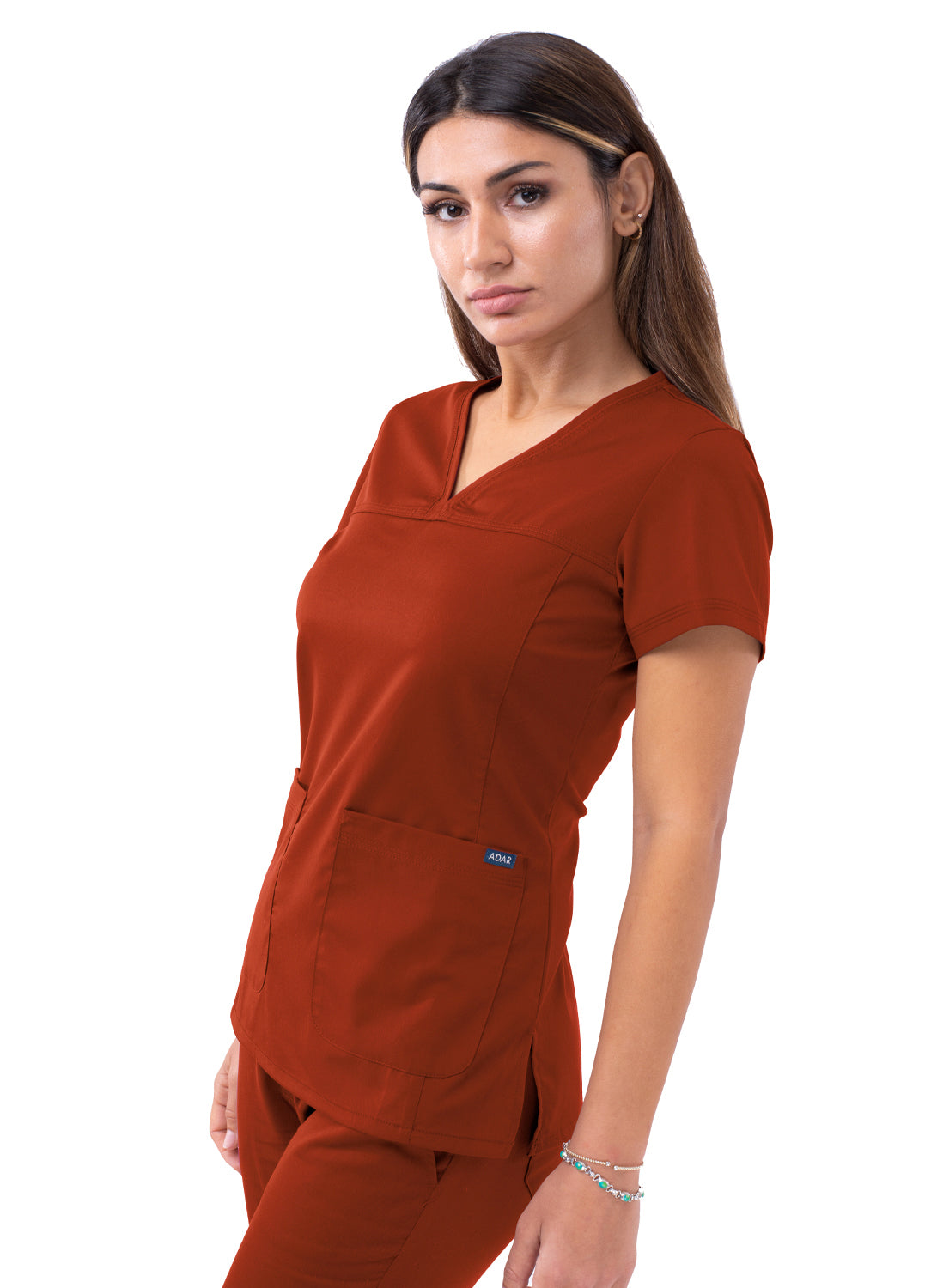 ADAR Pro Women's Sweetheart V-neck Scrub Top