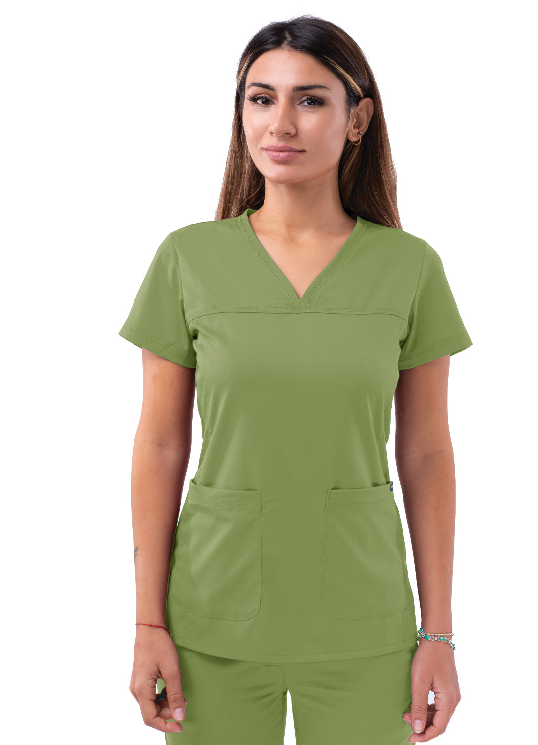 ADAR Pro Women's Sweetheart V-neck Scrub Top