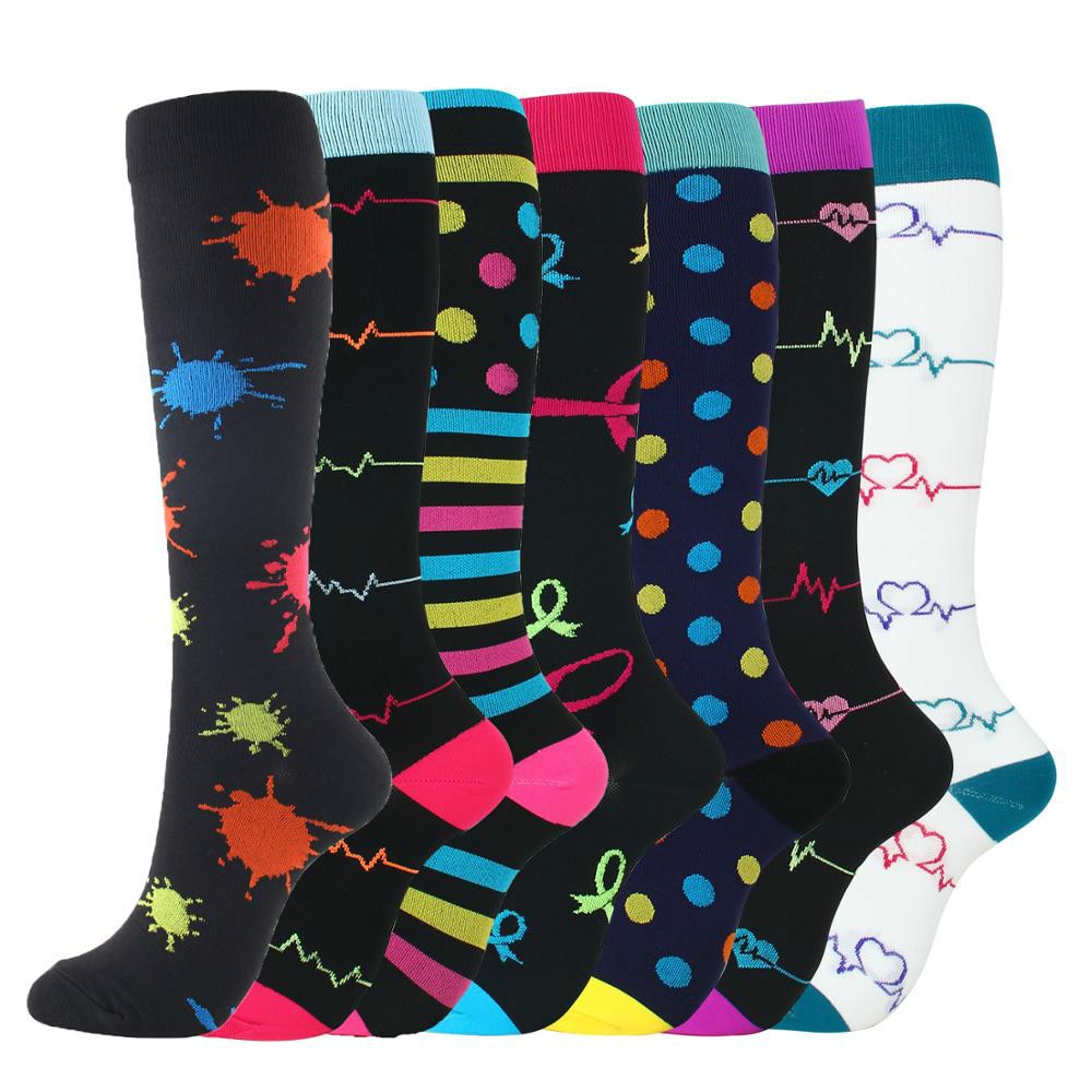 Compression Socks (4/6/7/8 Pairs), 15-20 Mmhg Is BEST Graduated Athletic & Medical for Men & Women Nurse Running Flight Travels - Butterfly Touch Scrubs
