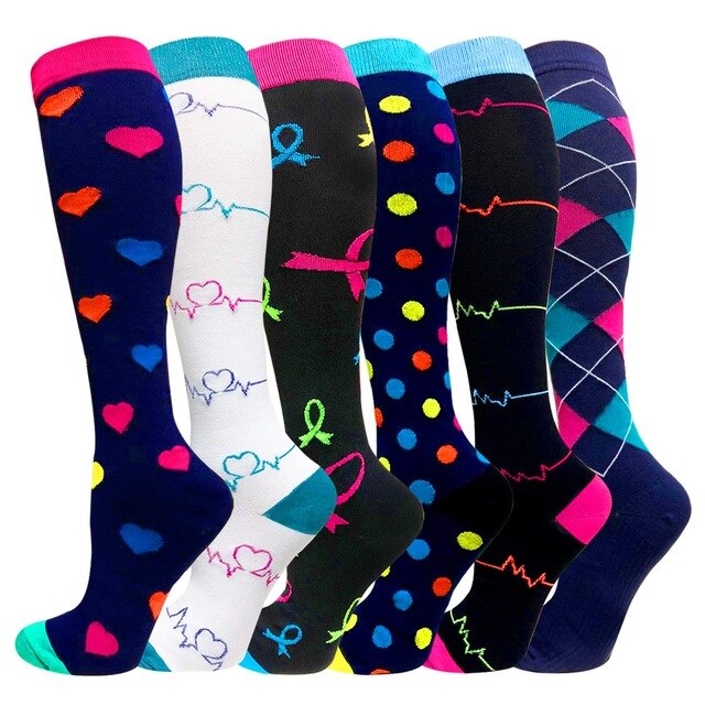 Compression Socks (4/6/7/8 Pairs), 15-20 Mmhg Is BEST Graduated Athletic & Medical for Men & Women Nurse Running Flight Travels - Butterfly Touch Scrubs