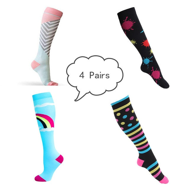 Compression Socks (4/6/7/8 Pairs), 15-20 Mmhg Is BEST Graduated Athletic & Medical for Men & Women Nurse Running Flight Travels - Butterfly Touch Scrubs