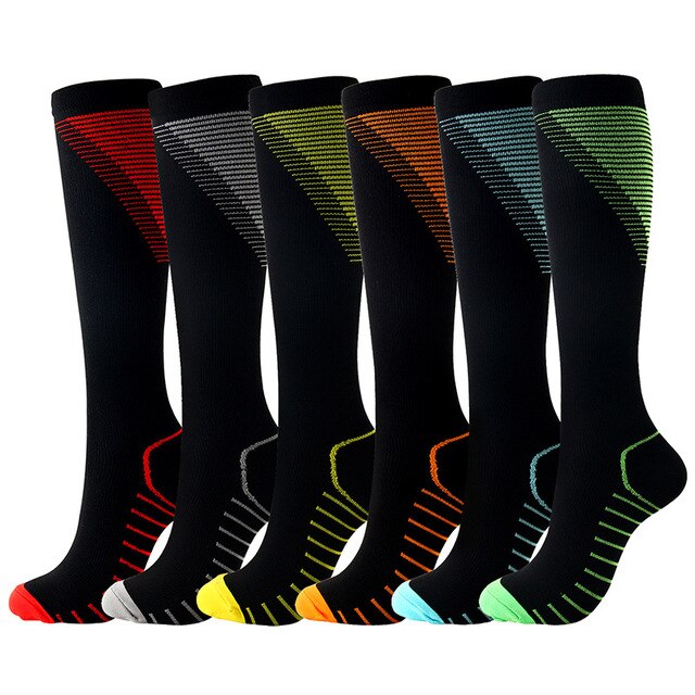 Compression socks(3/6Pairs) for Women & Men 15-20 mmHg Stockings is Best Graduated Athletic, Running, Flight, Travel, Nurses - Butterfly Touch Scrubs
