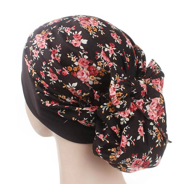 Women's Turban hat Elastic Cloth Head Cap - Butterfly Touch Scrubs