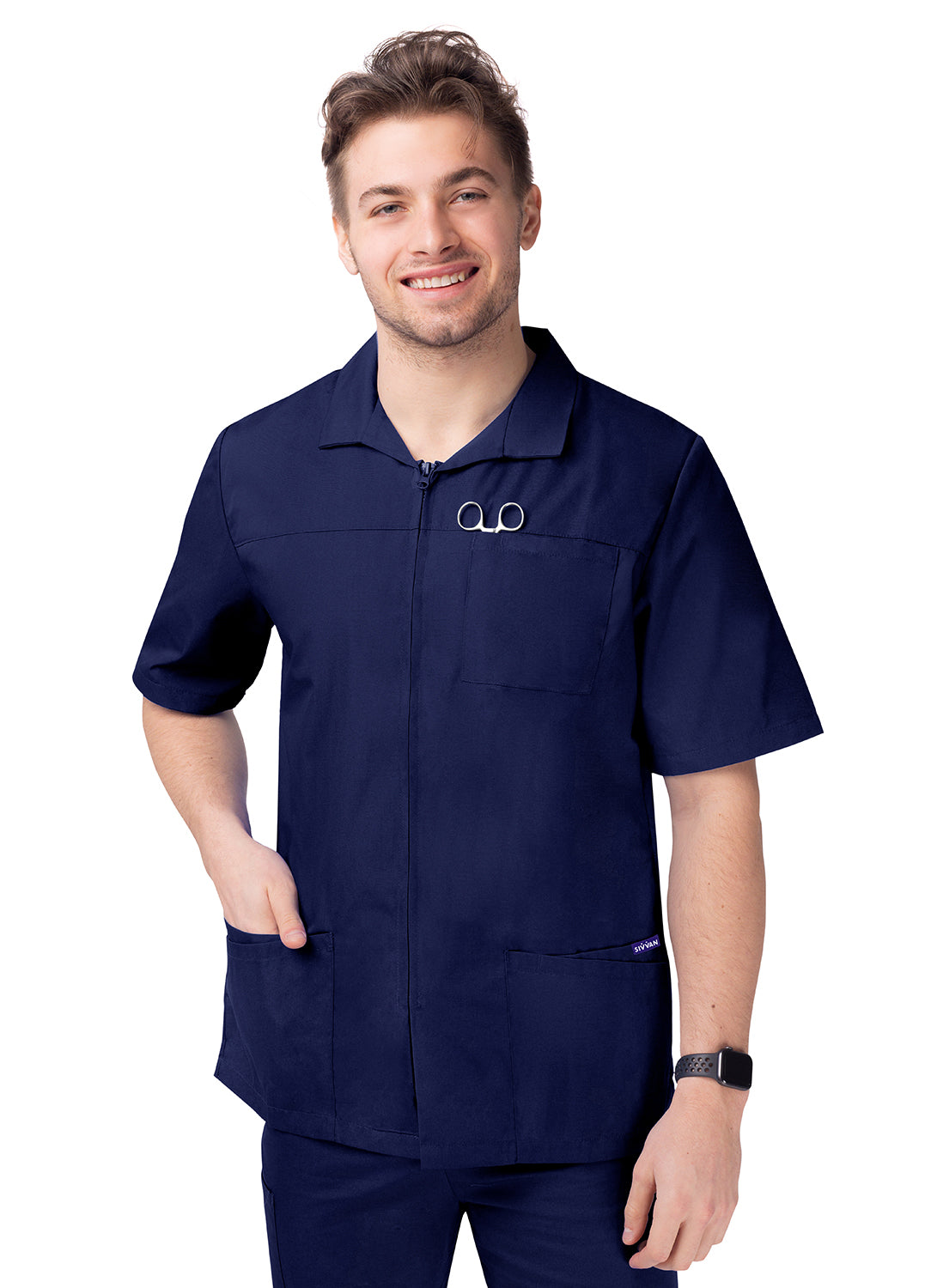 Sivvan Men's Zippered Short Sleeve Jacket