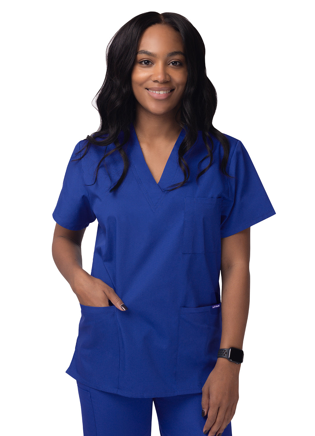 Sivvan Unisex V-Neck/Drawstring Pant Scrub Set