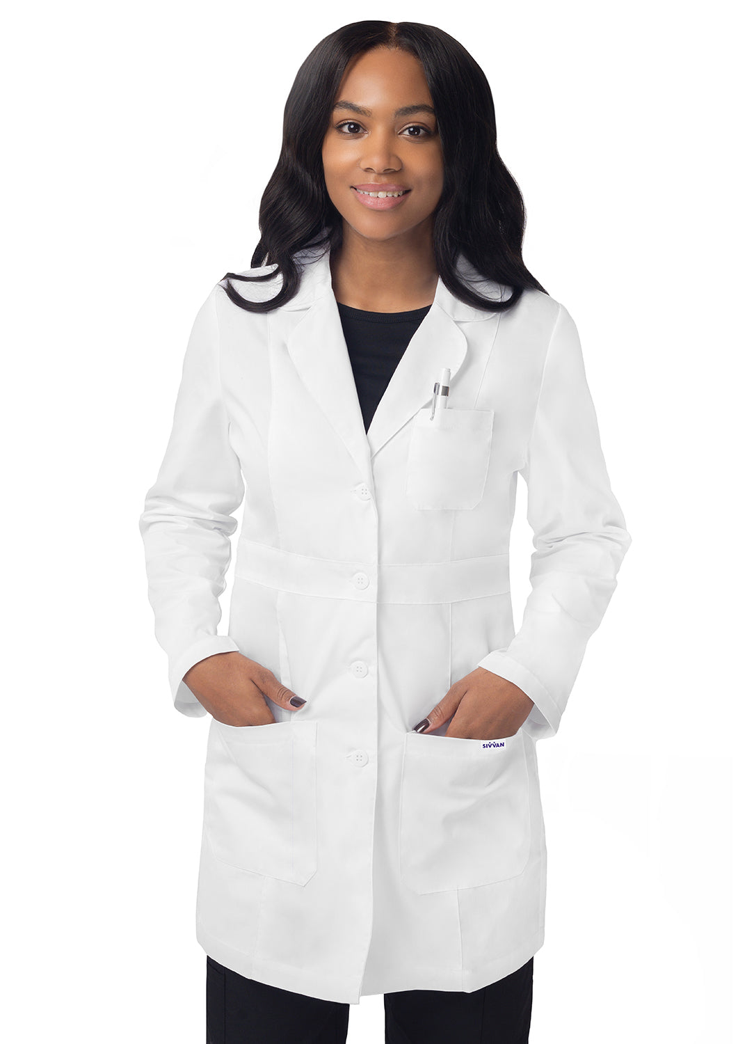 Sivvan 33" Women's Modern Slim Lab Coat