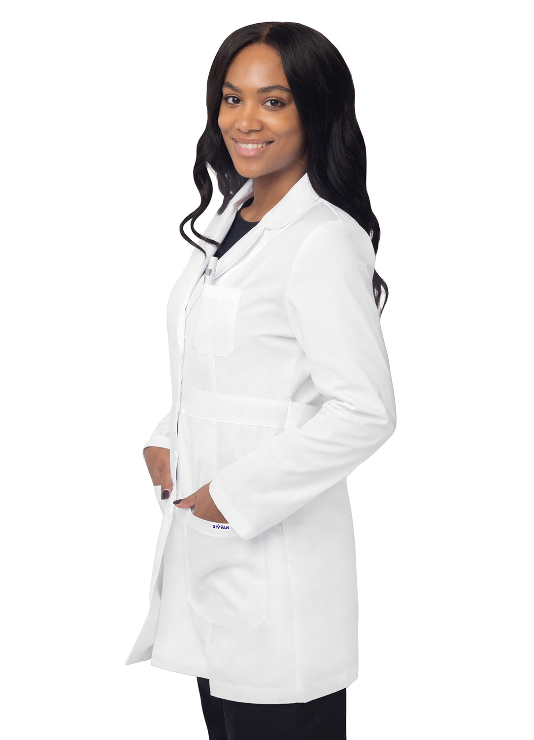 Sivvan 33" Women's Modern Slim Lab Coat