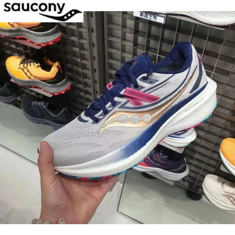 Original Saucony Training Cusnerback Running Shoes Victory 20 Professional Games Lightweight Sports Jogging Shoes