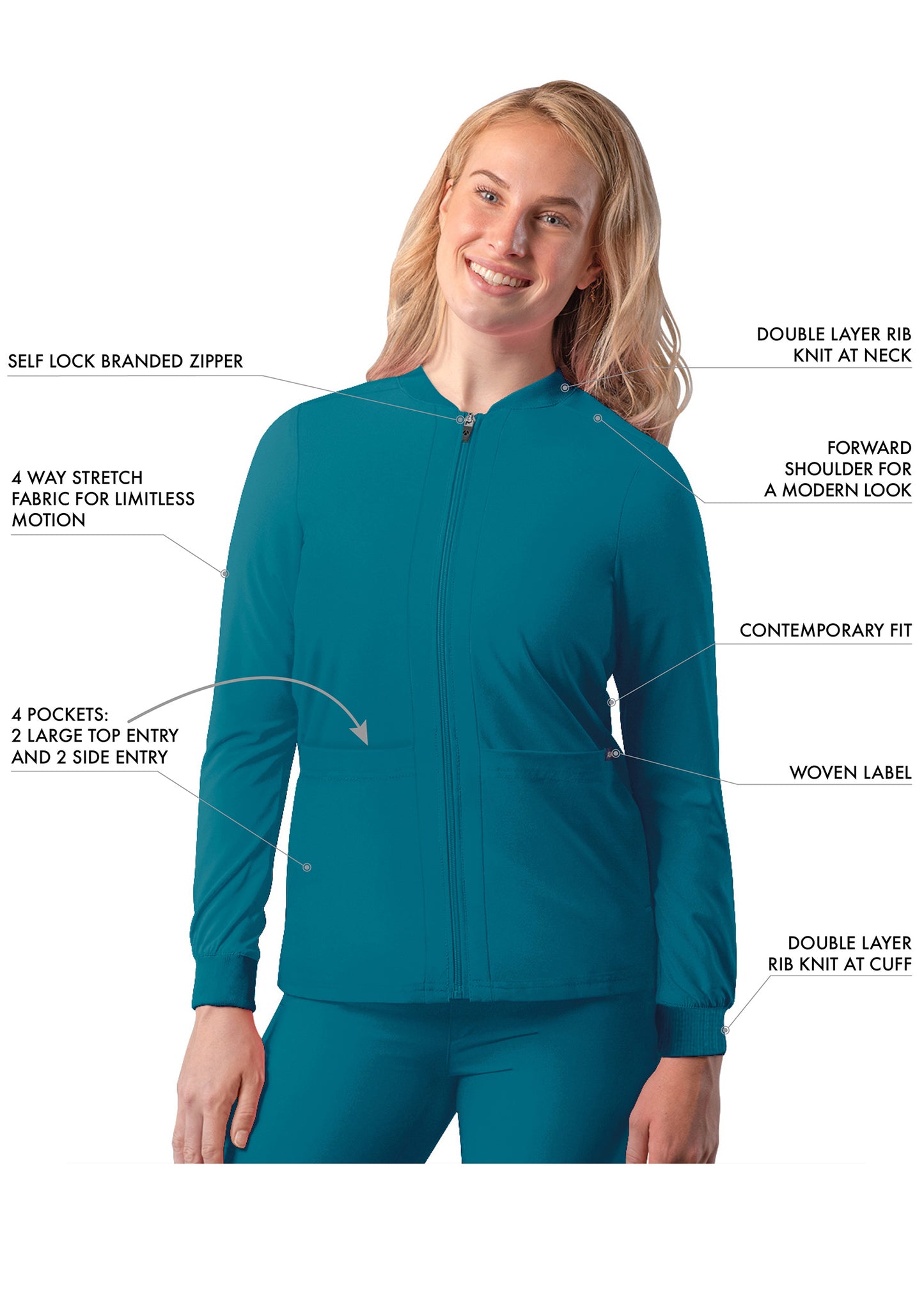 ADAR Addition Women's Bomber Zipped Jacket