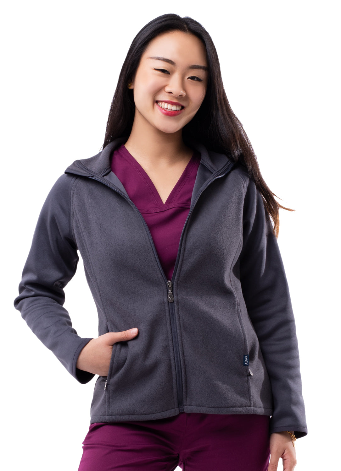 ADAR Pro Womens Performance Full Zip Bonded Fleece Jacket