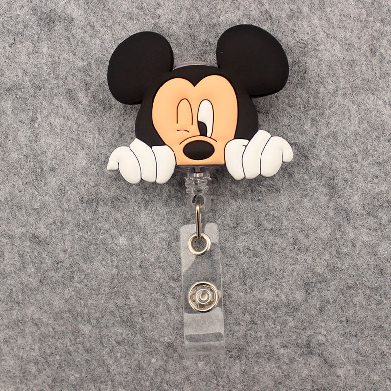 Large Size Disney Series Retractable Badge Reel ID Card Holder